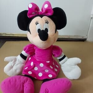 Disney Minnie Mouse Pink/White Plush Original Stuffed Animal Toys Disneyana Gift